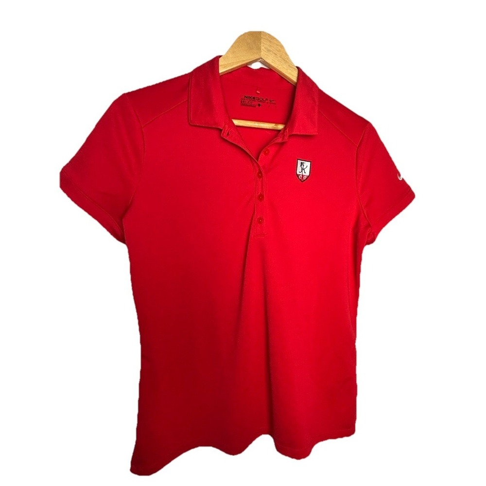 Nike Golf Dri-fit Women's Large Polo Short Sleeve Logo Kalamazoo Country‎ Club